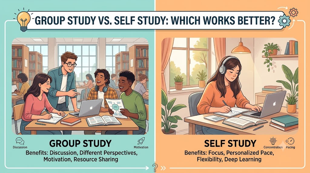 Group study vs self study: Which works better?